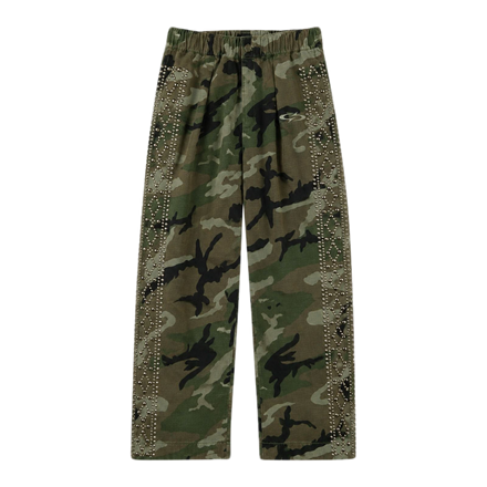 STUD PLEATED TROUSER