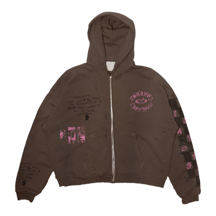 CHECKERBOARD ZIP HOODIE