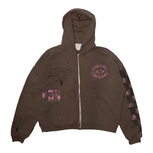 CHECKERBOARD ZIP HOODIE