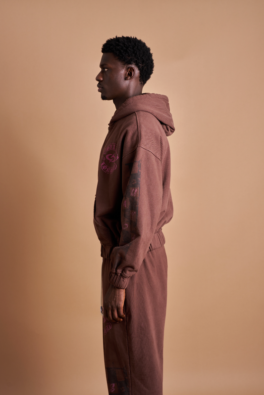 CHECKERBOARD ZIP HOODIE