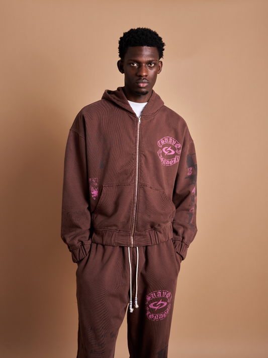 CHECKERBOARD ZIP HOODIE