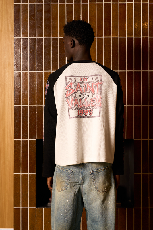 SAINT VALLEY RAGLAN WAFFLE