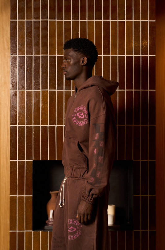 CHECKERBOARD ZIP HOODIE
