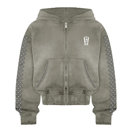 STUD ZIP HOODIE