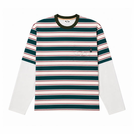 STRIPE POCKET LAYERED T-SHIRT