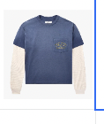 NEVADA LAYERED SLEEVE NAVY